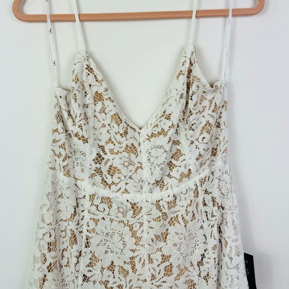 LULU'S One Wish White Lace Midi‎ Dress Size Large NWT - Picture 7 of 14